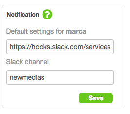 default notification settings admin